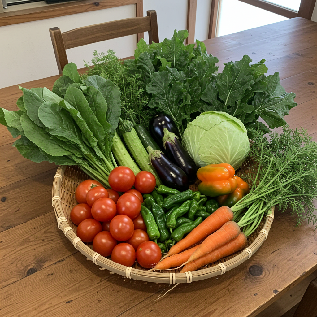 野菜の収穫